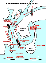 Map of San Pedro Harbour Area